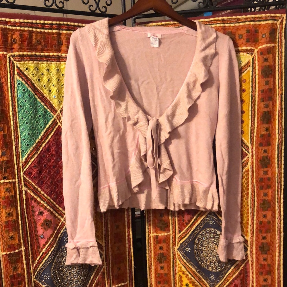 Diana Lee pink sweater cardigan